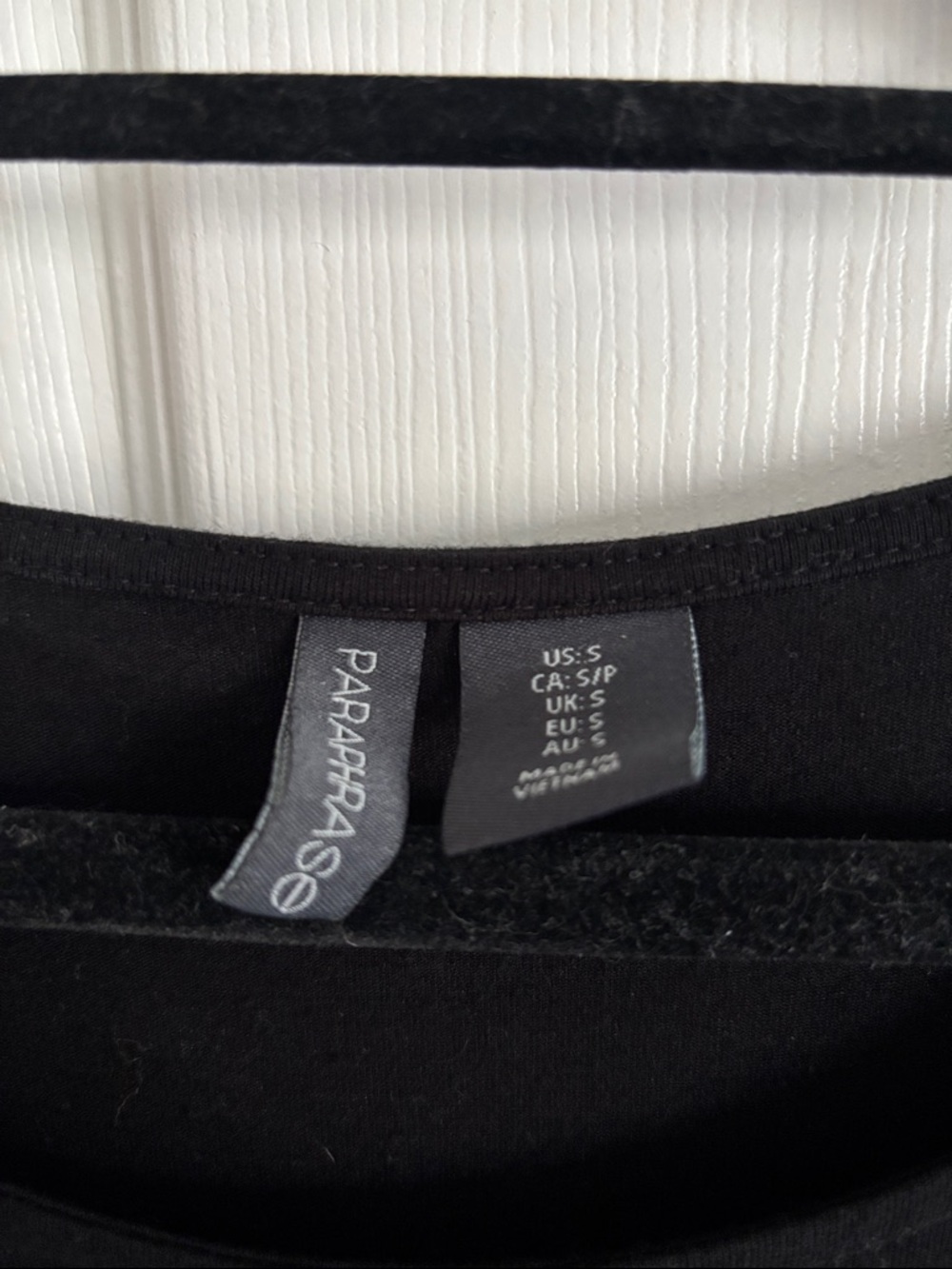 Paraphrase Black Long Sleeve Tie Cuff Shirt Dress size small - Picture 2 of 4